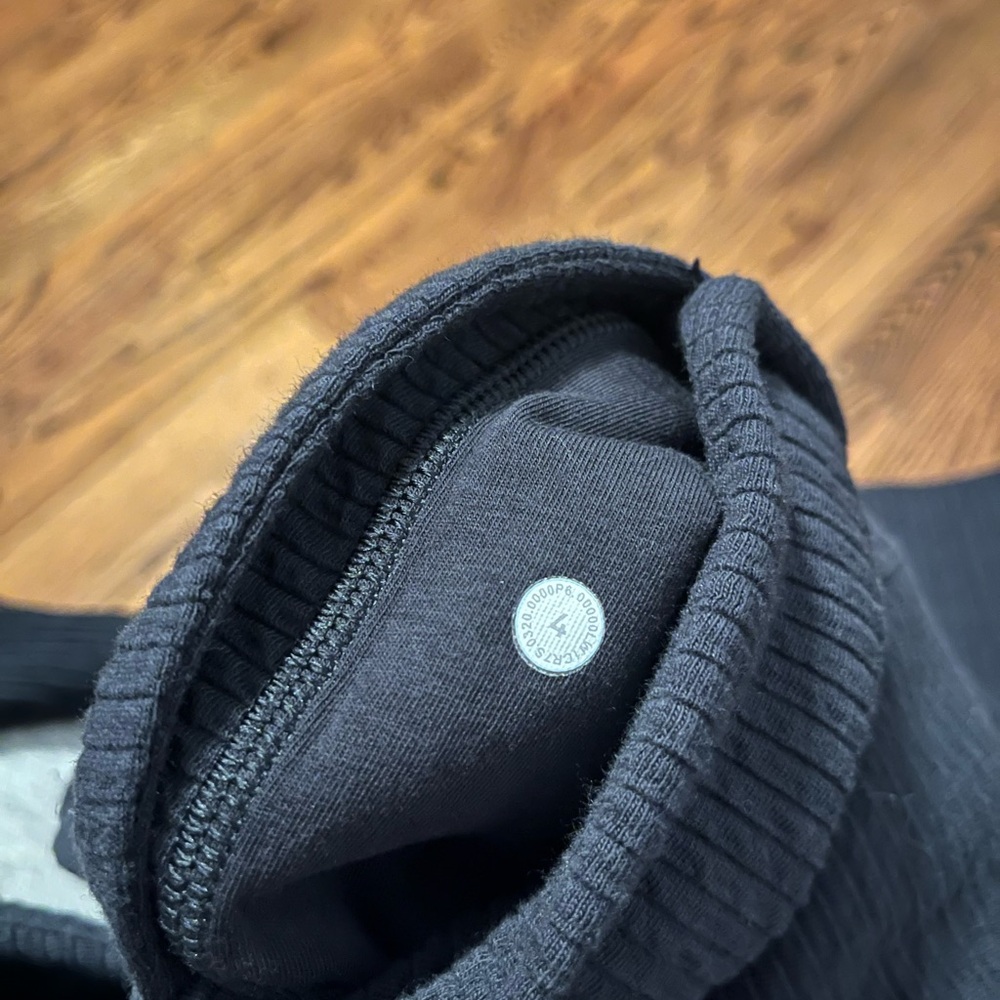 Lululemon Call for Cozy Black Ribbed Dress Size 4 - Picture 11 of 11